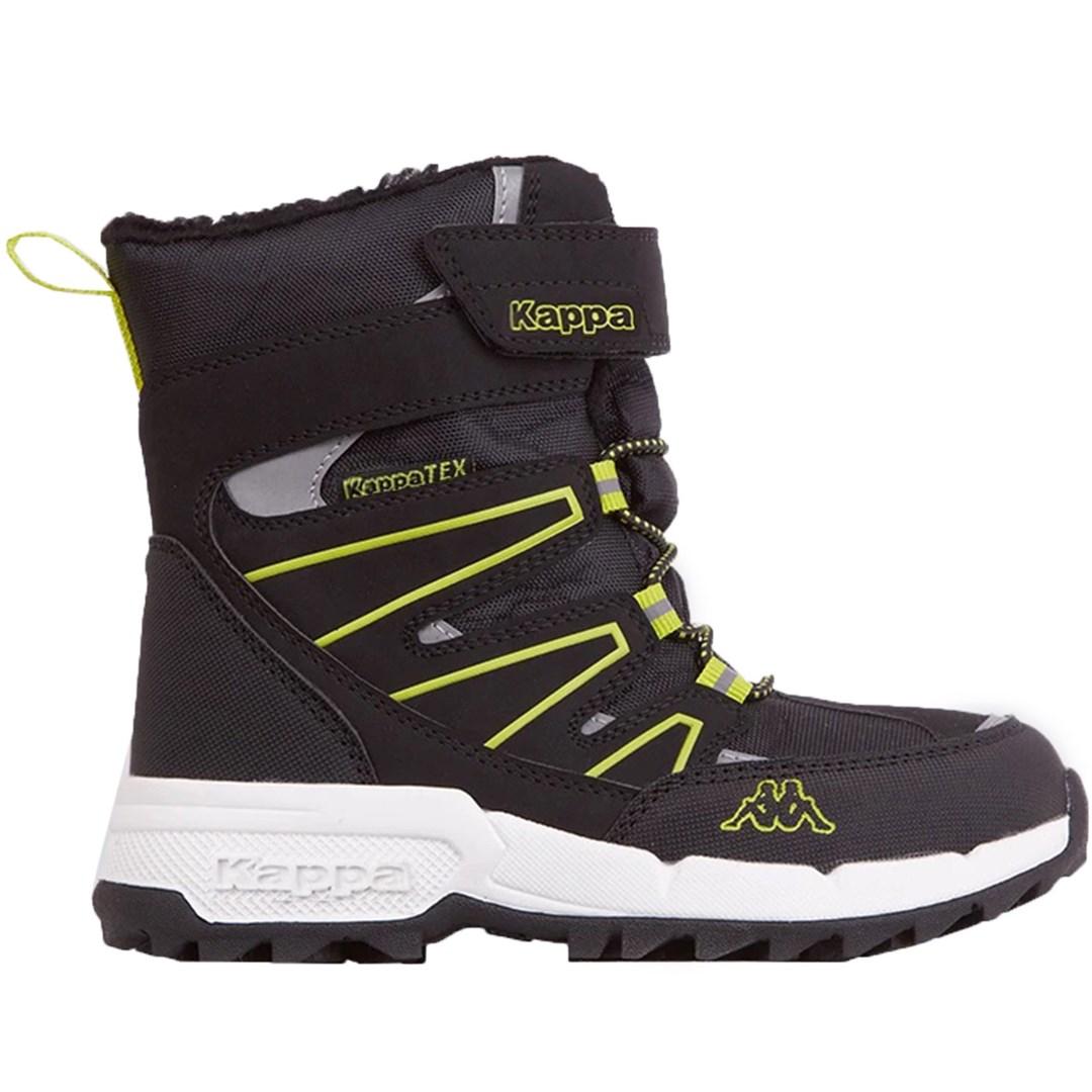 Kappa Floki Tex KappaTEX børnesko med høj model - sort/lime, 260975K 1133