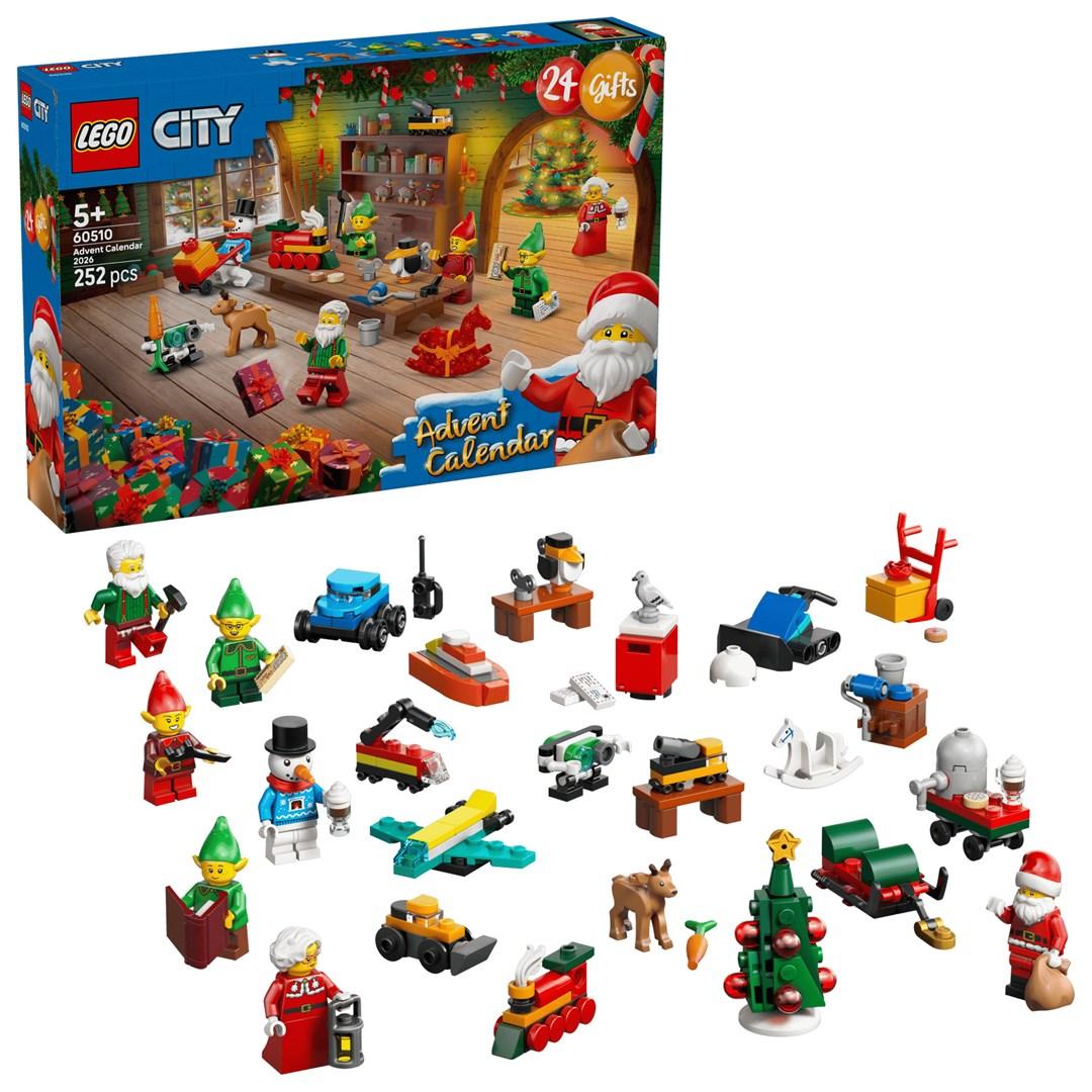 LEGO City 60510 Adventskalender 2026 - 252 dele, 7 minifigurer, 24 gaver