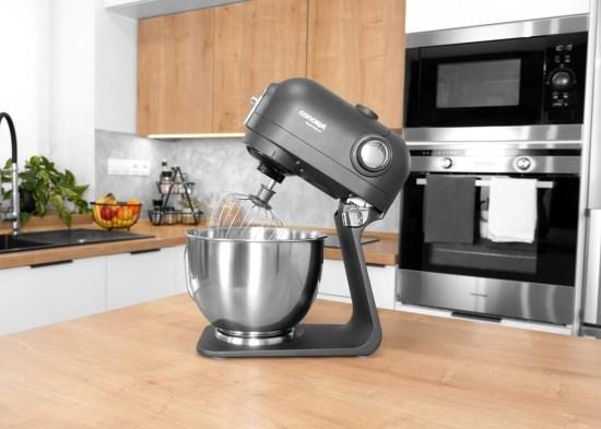 Concept Element RM8010 planetarisk køkkenmaskine 1200 W med 5 l skål, 5 hastigheder - sort/sølv