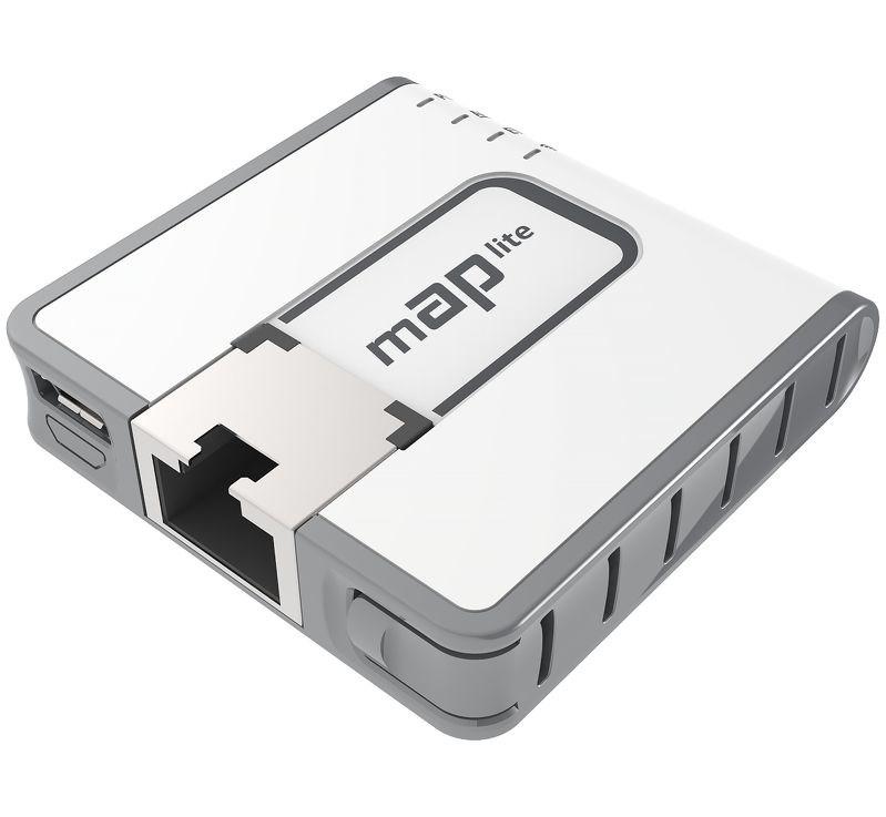 MikroTik mAP lite trådløst access point med PoE, 2,4 GHz, 1 x RJ-45, hvid
