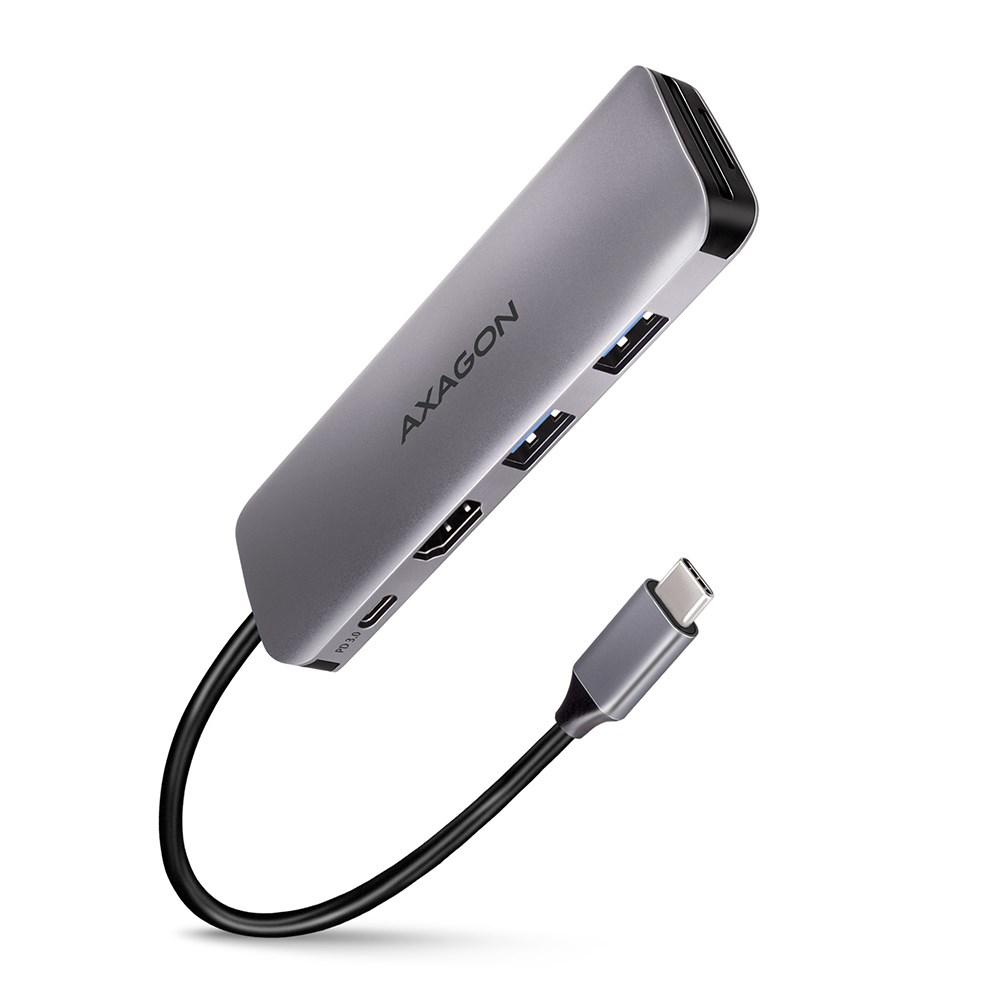 AXAGON HMC-5 - Dockingstation - for desktop, laptop, smartphone, tablet - USB-C 3.2 Gen 1 / USB 3.0 / Thunderbolt 3 - HDMI