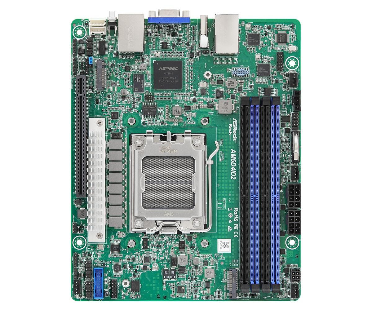 Asrock AM5D4ID2 KNOLL3 X300 bundkort Socket AM5 mini ITX til server, DDR5, 4 DIMM