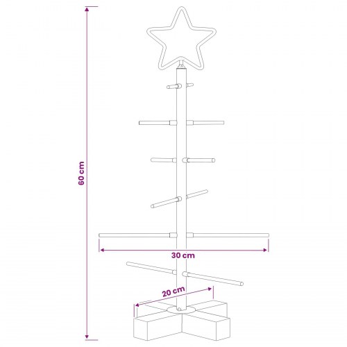 Metaljuletræ KUOPIO 60 cm - hvid