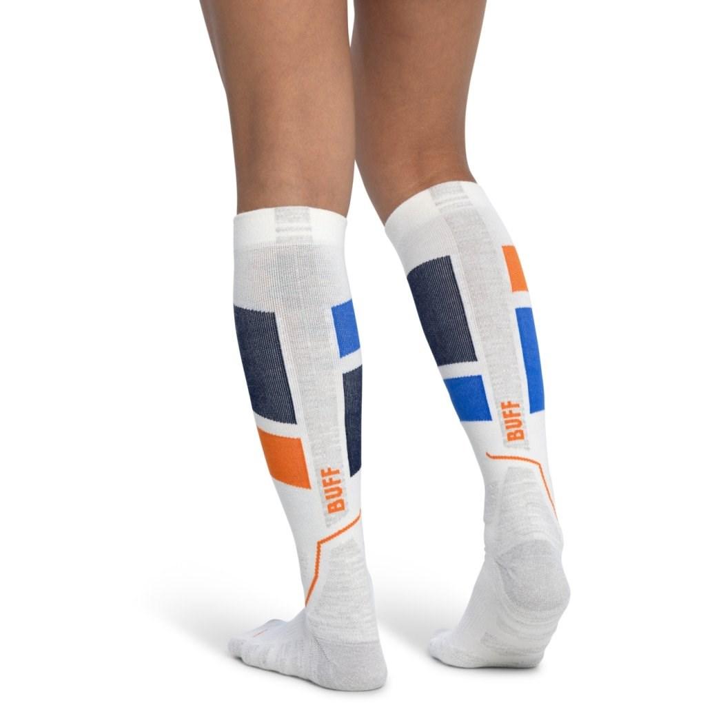 Buff ThermoNet Over The Socks To Whisper strømper unisex - hvid, str. L 42-44