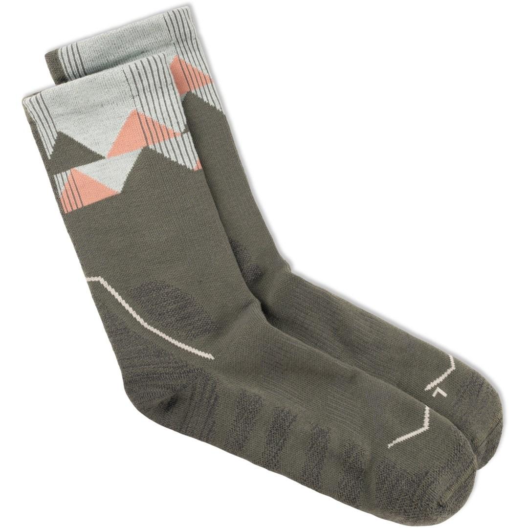 Buff ThermoNet Crew Socks TC unisex strømper - Olive, str. L 42-44