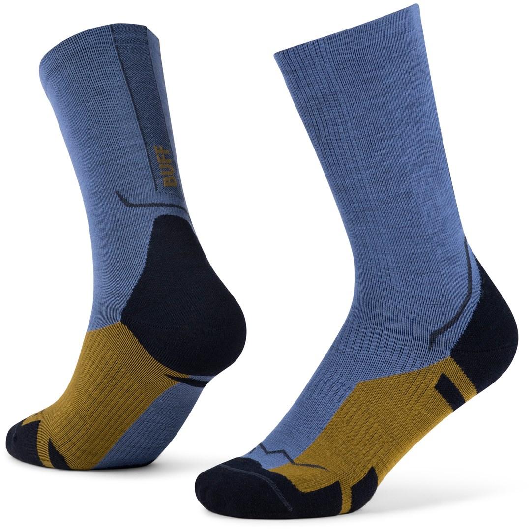 Buff Merino Lightweight Crew Sock LWC4 strømper - blå, str. L 42-44
