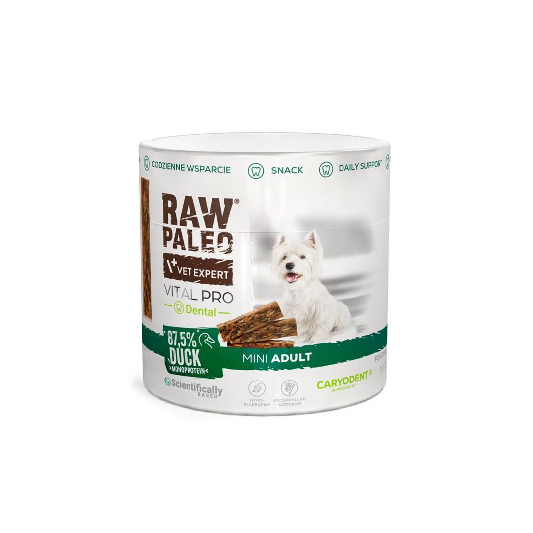 VetExpert Raw Paleo Vital Pro Dental Duck Mini Mono hundegodbid til små voksne hunde - 100 g