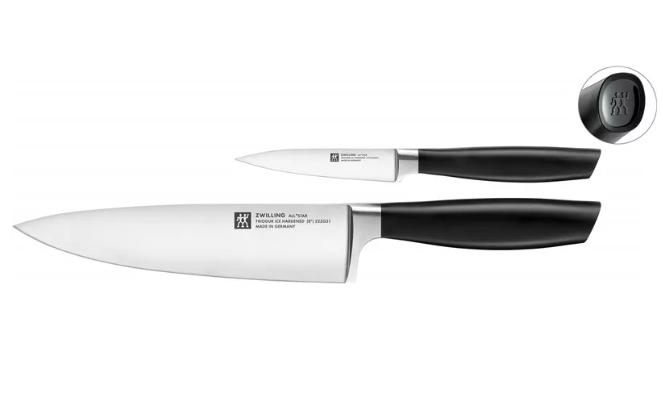 ZWILLING ALL * STAR knivsæt i 2 dele - kokkekniv 20 cm og urtekniv 10 cm, sort/sølv