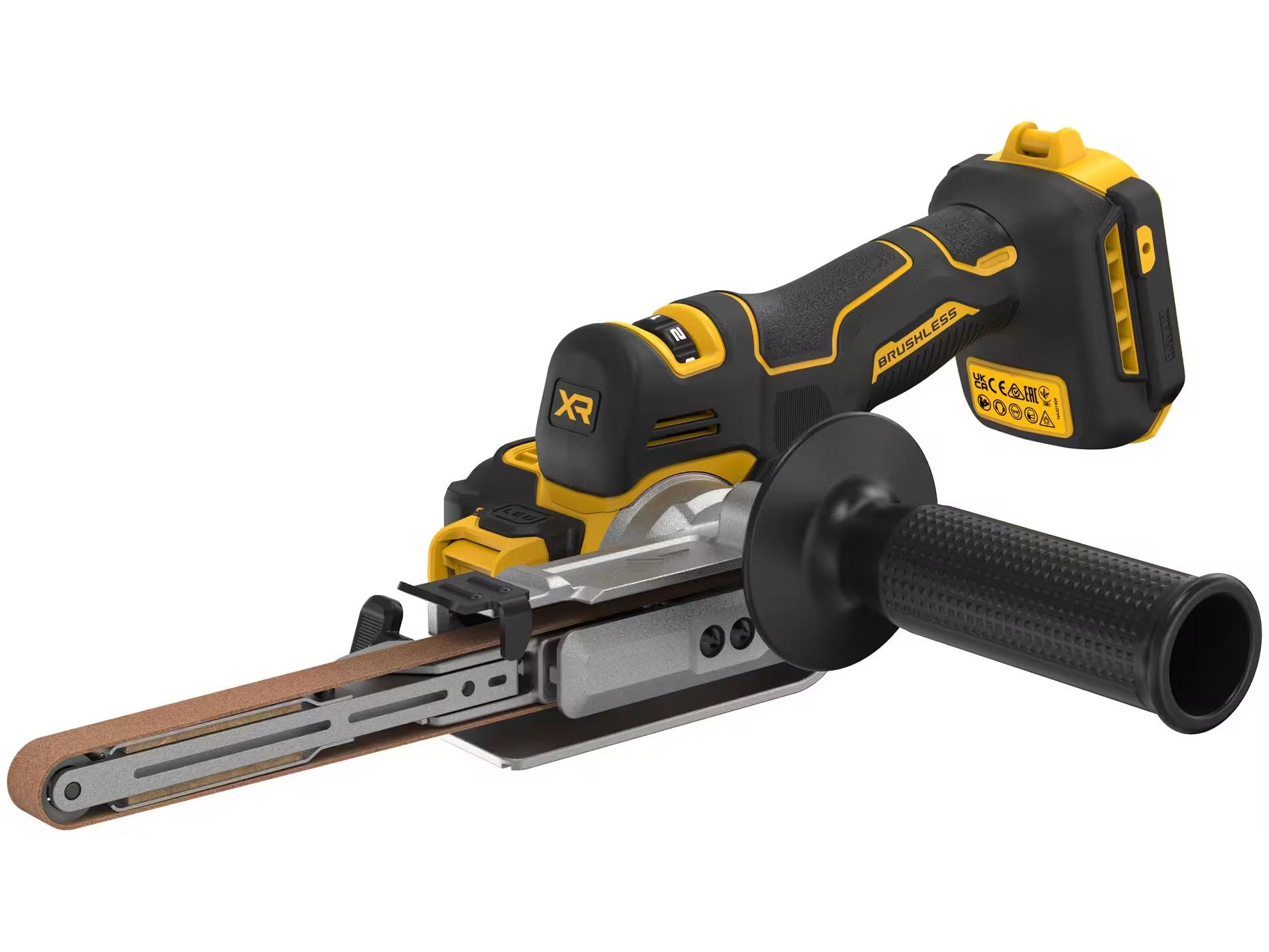 DeWALT DCM200N-XJ 18 V XR kulfri båndfil - ledningsfri filsliber i sort/gul