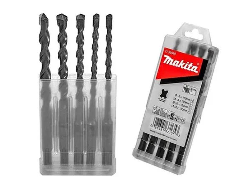 Makita D-00795 SDS-plus spiral borebitsæt til beton og murværk, 5 dele 5-8 x 110/160 mm