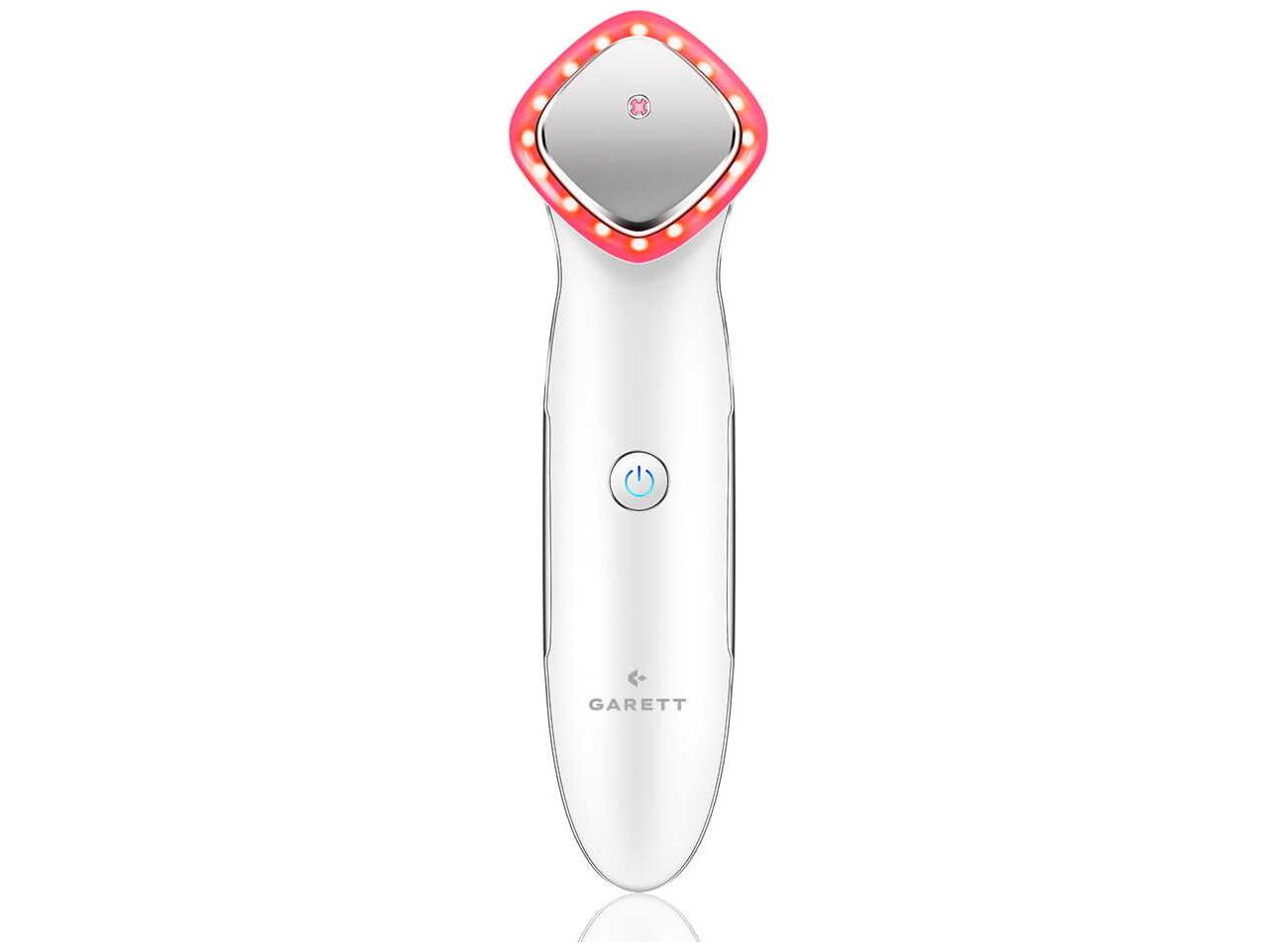 Garett Beauty Serum Skin mesoterapiapparat med EMS, sonisk vibration og rødt/blåt lys - hvid