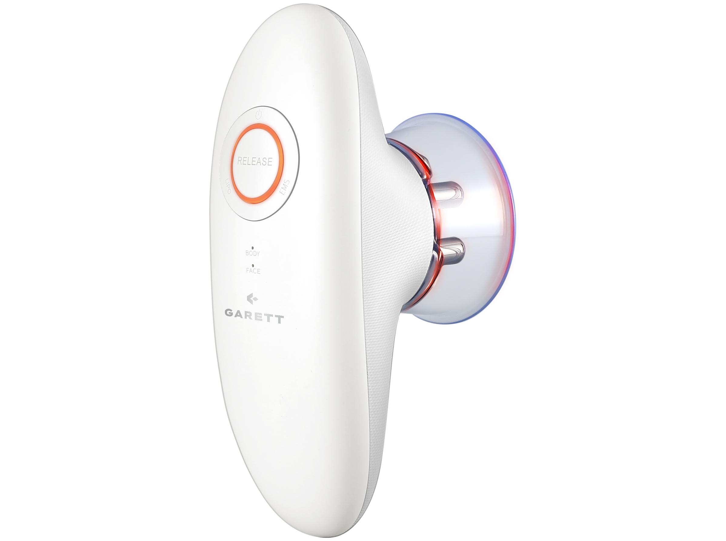 Garett Beauty Perfect Body massageapparat til kroppen med EMS, vakuummassage og rødt lys - hvid