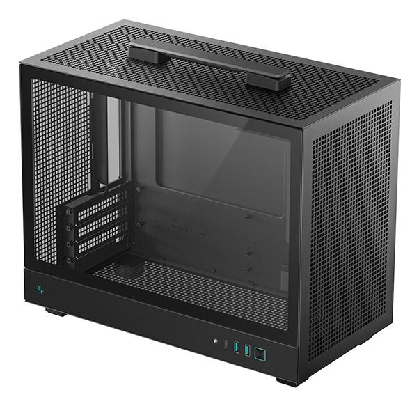 Deepcool CH160 Mini Tower PC Kabinet - Mini-ITX, Understøtter ATX / SFX, Maks. GPU 305mm - Sort