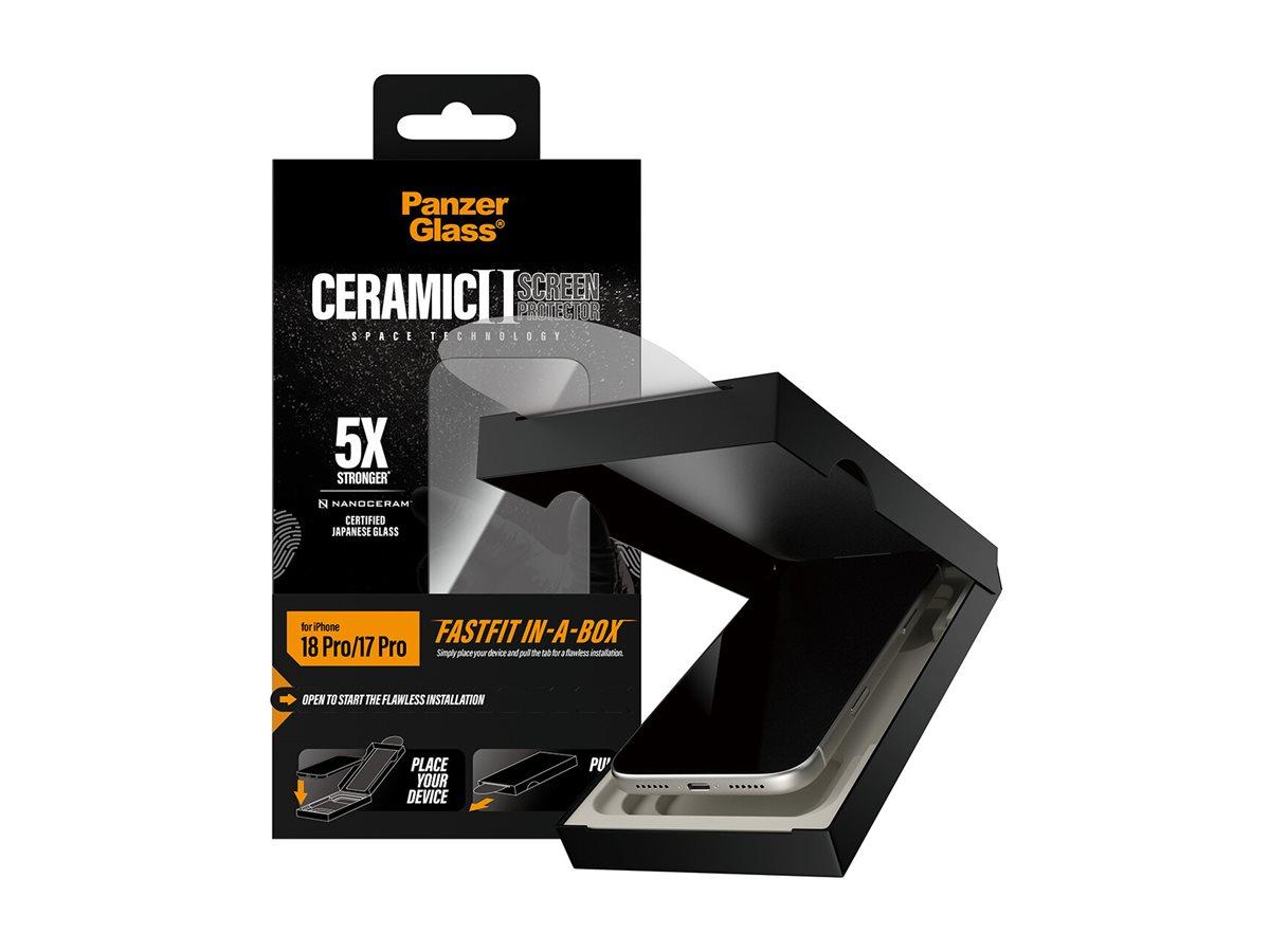 PanzerGlass ® Ceramic Screen Protector iPhone 2026 Pro | 17 Pro w. FASTFIT IN-A-BOX Apple - iPhone 2026 Pro, Apple - iPhone 17 Pro