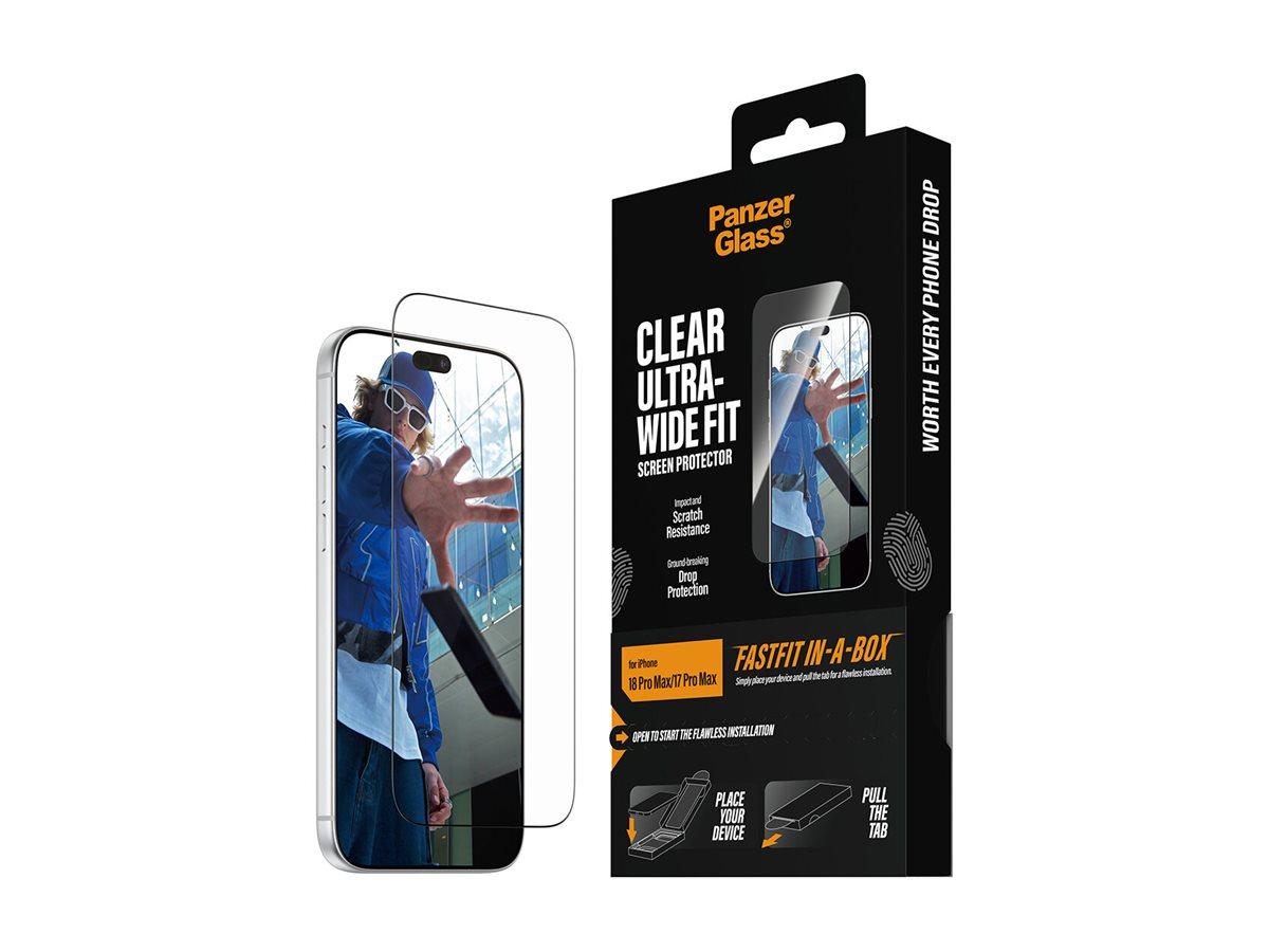 PanzerGlass ® Screen Protector iPhone 2026 Pro Max | 17 Pro Max | Ultra-Wide Fit w. FASTFIT IN-A-BOX Apple - iPhone 2026 Pro Max, Apple - iPhone 17