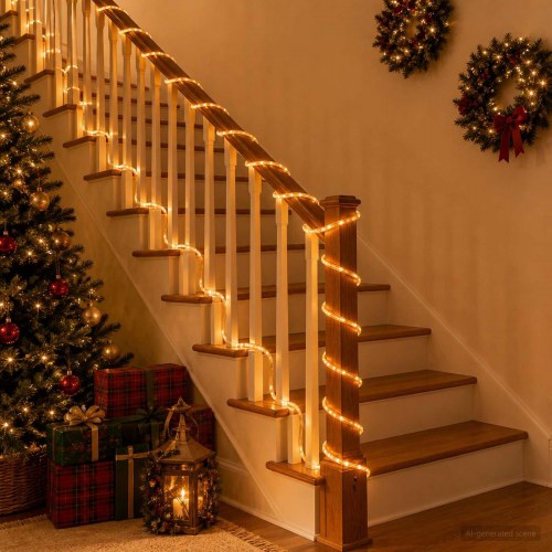 LED-lysslange til jul 10 m - gul, 240 LED