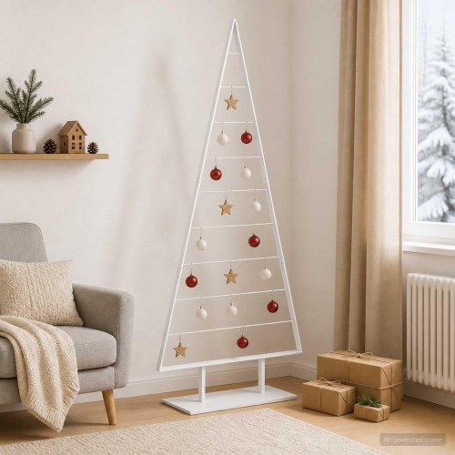 Metaljuletræ KUOPIO 210 cm - hvid