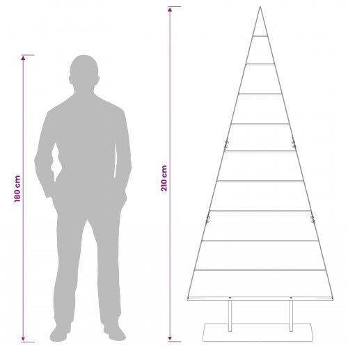 Metaljuletræ KUOPIO 210 cm - hvid