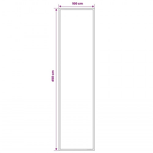 Løbertæppe FLORNES sort 100 x 450 cm