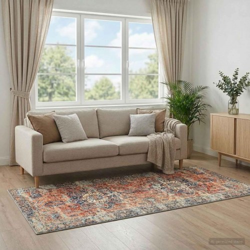 Gulvtæppe ORIZ - orange 80 x 200 cm