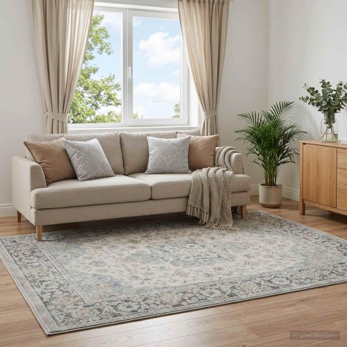 Gulvtæppe ORIZ cremefarvet 240 x 340 cm