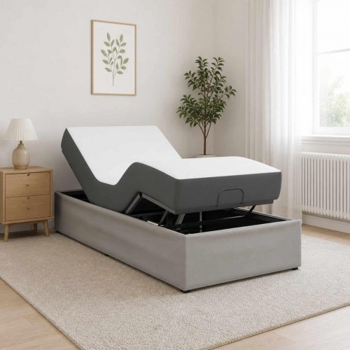 Elektrisk elevationsbund lysegrå 200 x 90 cm