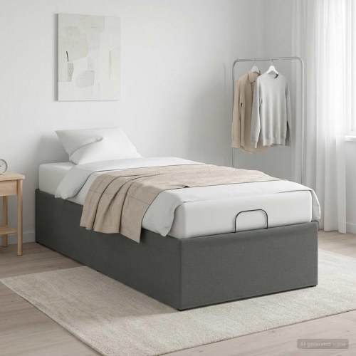 Elektrisk justerbar sengetramme - mørkegrå 200 x 90 x 33,5 cm