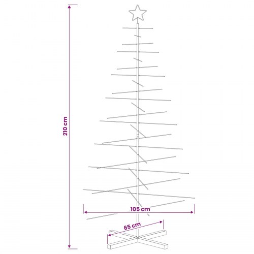 Metaljuletræ KUOPIO 210 cm - guld