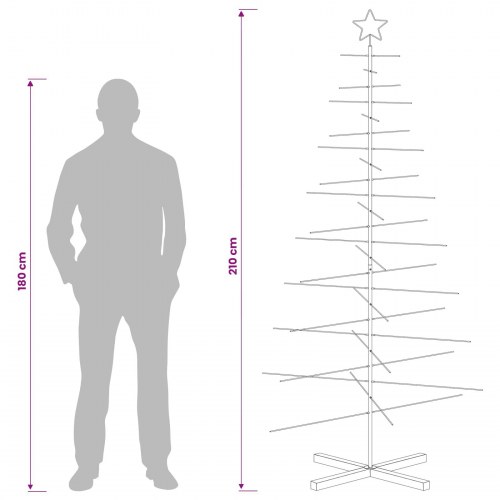 Metaljuletræ KUOPIO 210 cm - guld