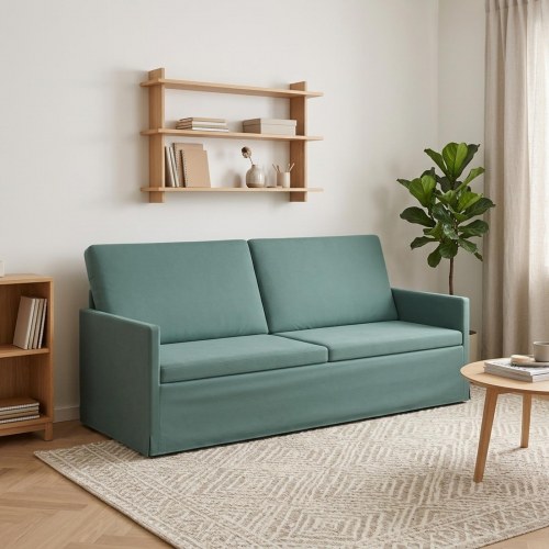 3-personers sofa havgrøn 190 x 81 x 82 cm velour