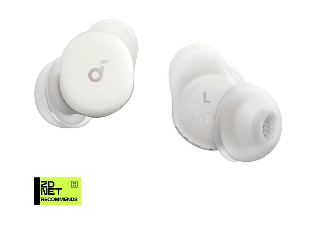 Anker Soundcore Sleep A30 trådløse TWS in-ear høretelefoner med ANC, Bluetooth 5.4 - Måneskinshvid