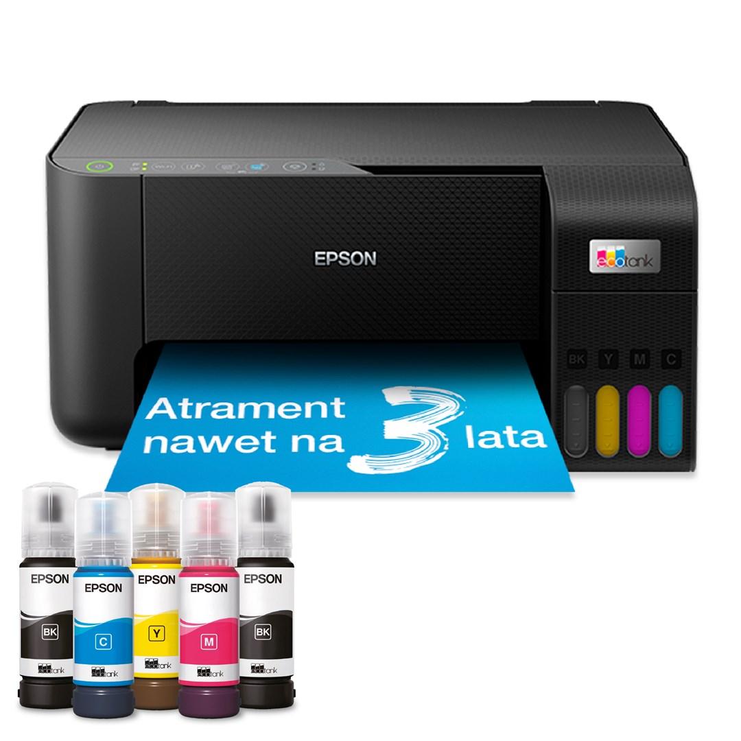 Epson EcoTank L3270 - Multifunktionsprinter - farve - blækprinter - ITS - A4/Legal (medie) - op til 10 spm (udskriver) - 100 ark - USB, Wi-Fi - sort