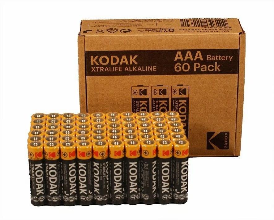 AAA-batterier Kodak XTRALIFE alkaline - 60 stk.