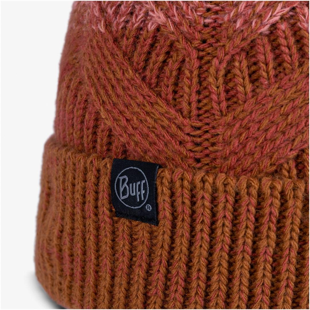 Strikhue Buff Knitted & Fleece Beanie Masha - Cinnamon, one size