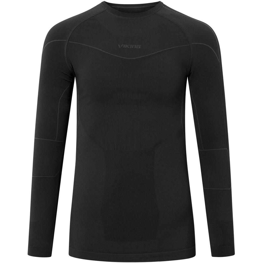 Langærmet herreundertrøje Viking Gary Bamboo Man Longsleeve - sort XXXL