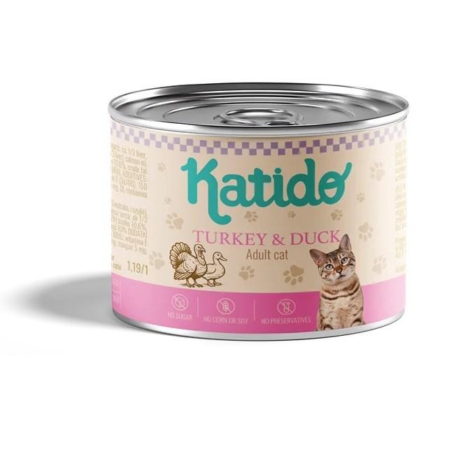 Super Benek KATIDO Kalkun med And, premium kattefoder 200 g