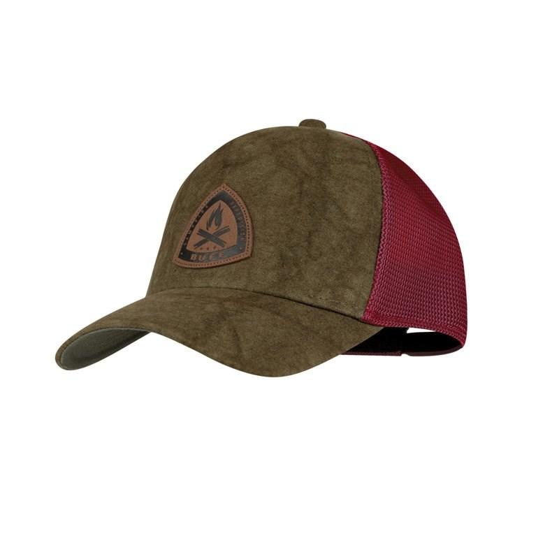 Buff Trucker Cap, Voksen, Unisex, Hovedhætte, Bourgogne, Kaki, L/Xl, Kasket