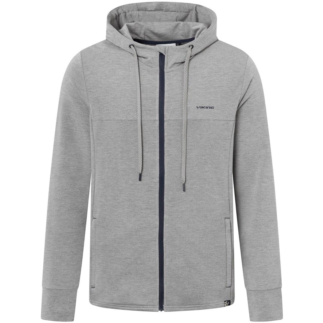 Hættetrøje med lynlås Viking Lonetree Hoodie Bamboo Man - grå, str. M