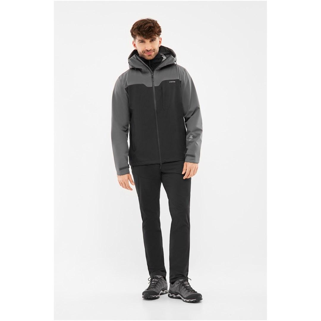 VIKING Ravelo 3-i-1 herre-hardshelljakke med Primaloft-foder, sort/grå, XXXL