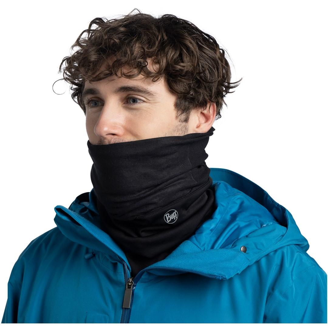 Bandana Buff WINDPROOF SOLID P BLACK - one size