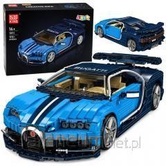 LeanToys byggesæt sportsvogn Bugatth blå 1212 dele