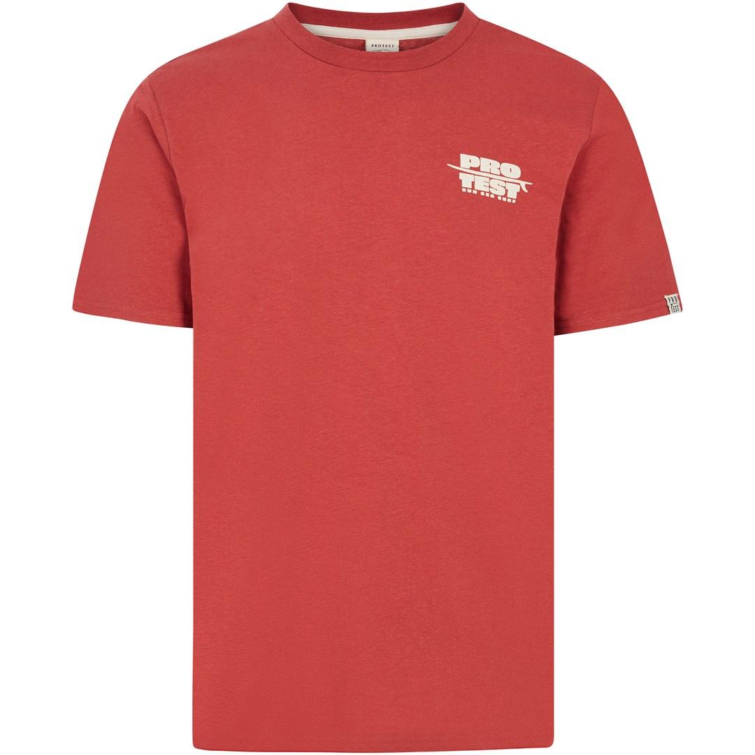 Herre-T-shirt Protest PRTBaio - rød, XL