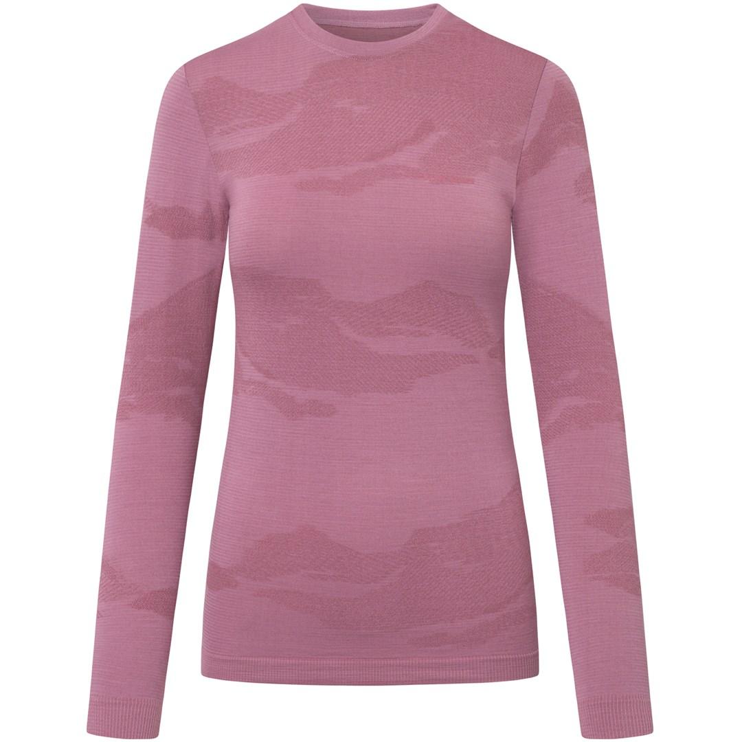 Langærmet dameundertrøje Viking Gasher Merino Lady - rosa, XL