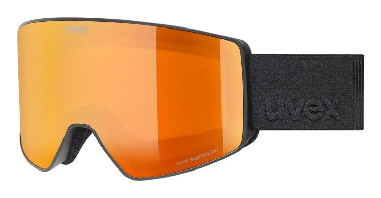 Uvex Skibrille scenic FM, Dobbelt objektiv, Sort, Mænd, Sfærisk linse, Sort, Rød