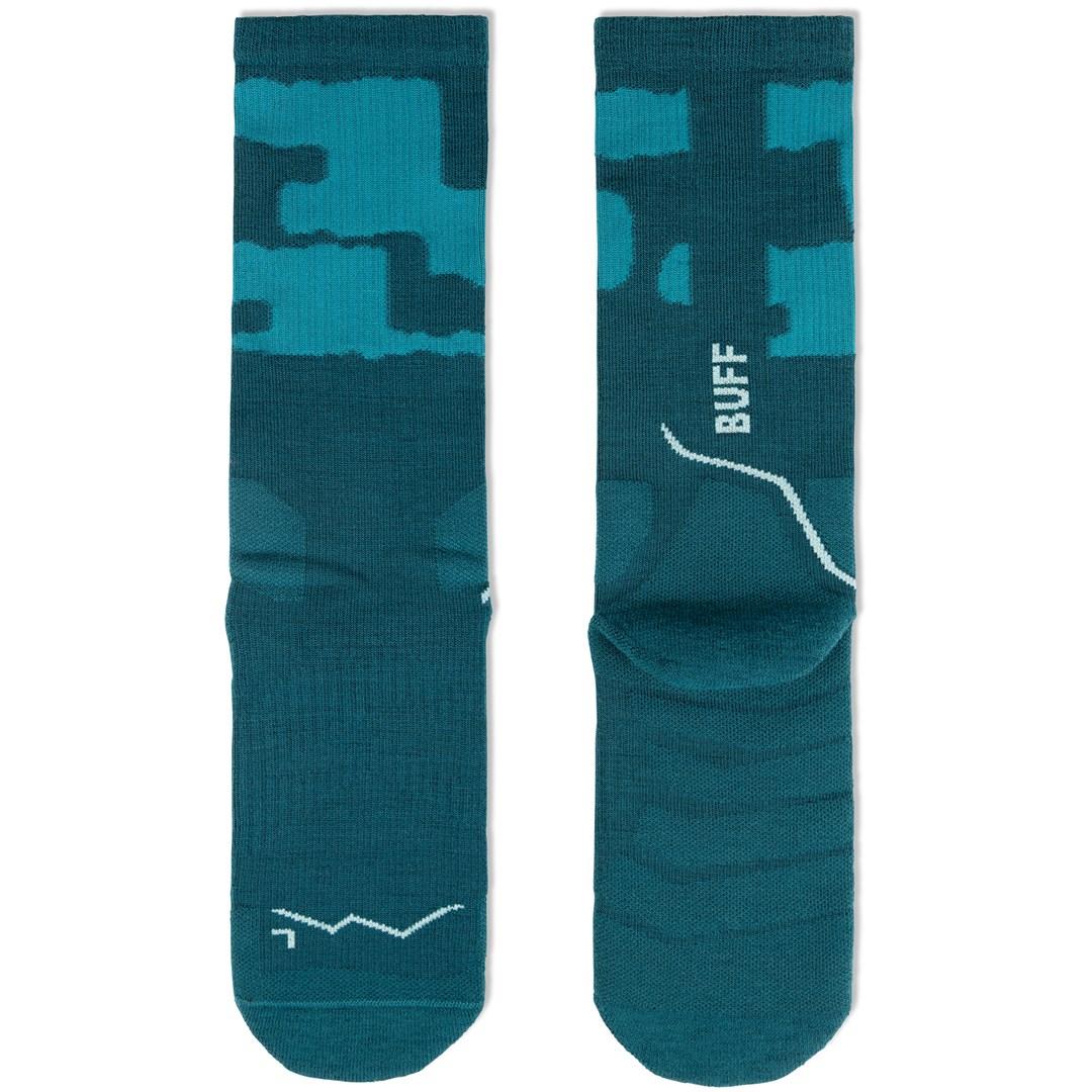 Strømper Buff Merino MW Crew Socks MWC2 - Teal 45/47