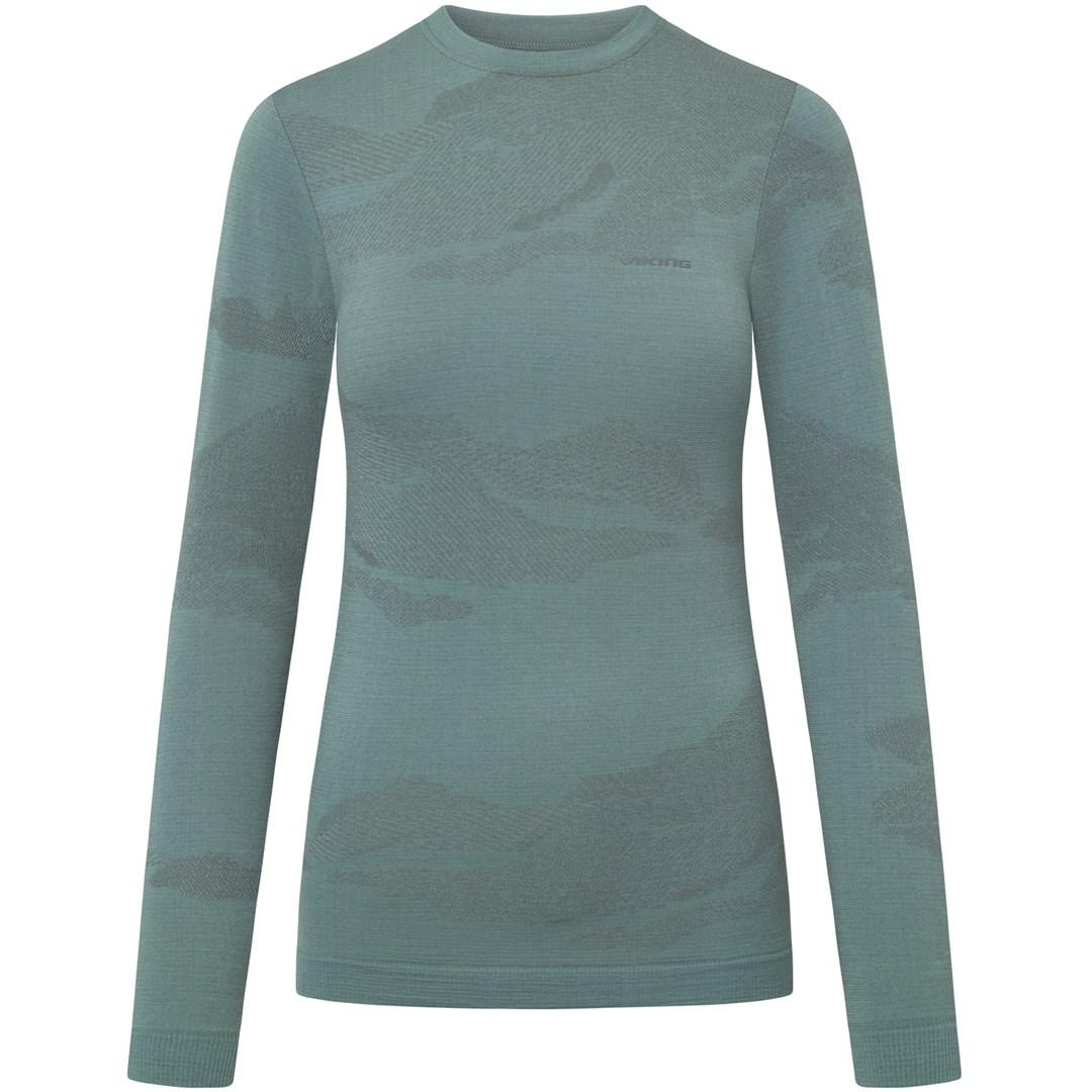 Termoundertrøje Viking Gasher Merino Lady Longsleeve - grøn, XL