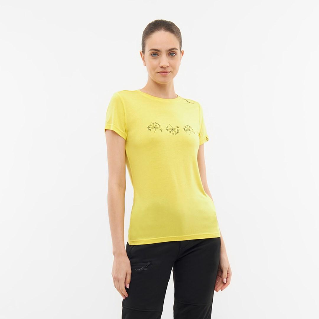 Dame-T-shirt Viking Lenta Bamboo Light Lady - gul, XS