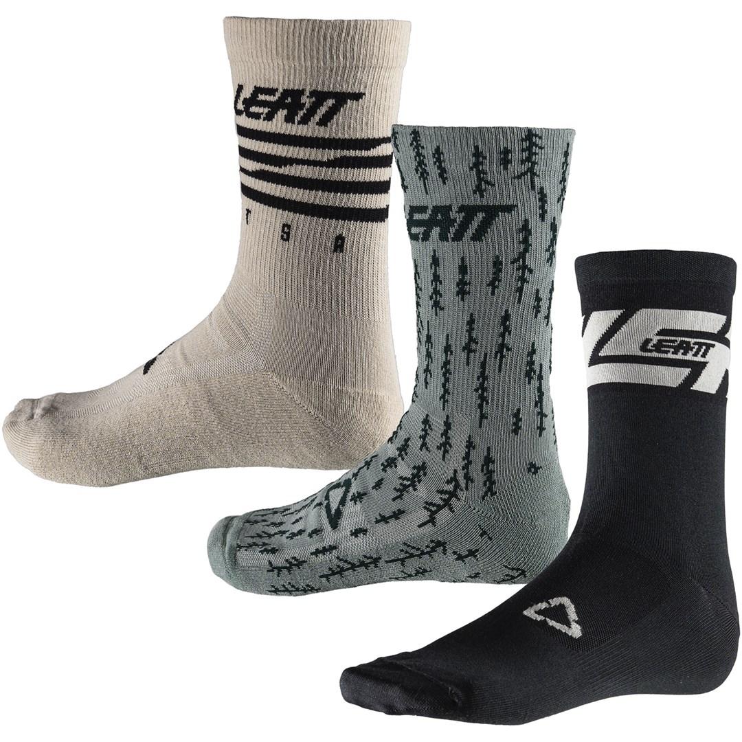 MTB-strømper Leatt Socks MTB - 3 par, L/XL