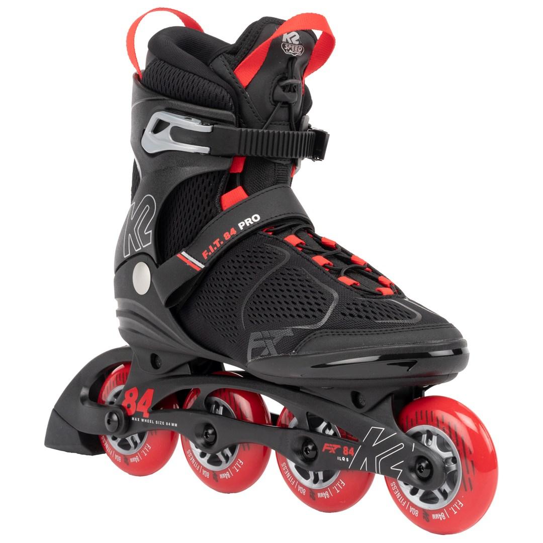 K2 Rulleskøjter - F.I.T 84 Pro - Sort/Rød - Inliner
