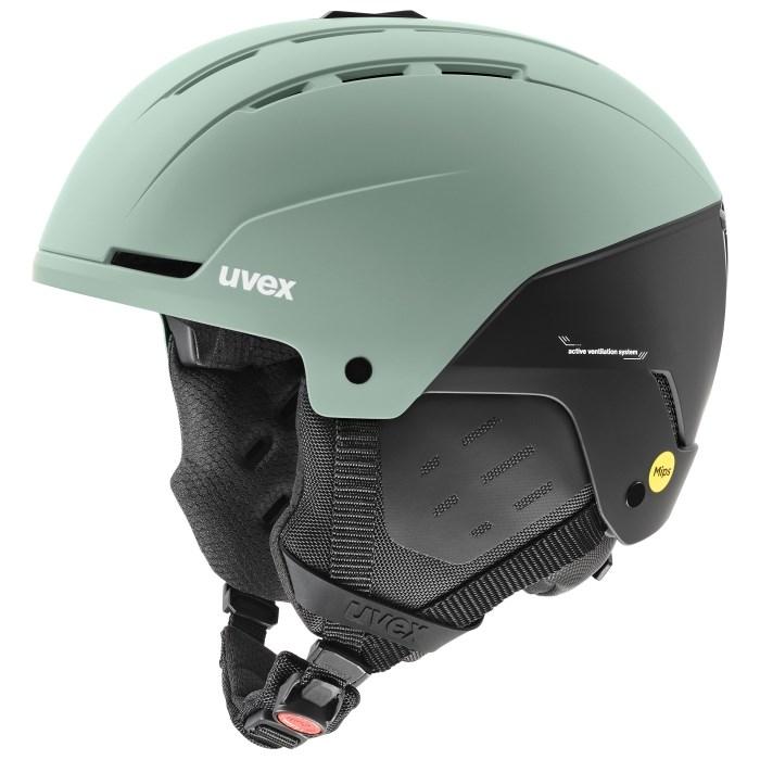 Skihjelm uvex stance MIPS - sort/grøn 54-58 cm